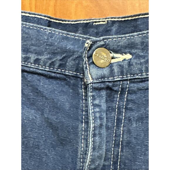 Carhartt Dungaree Fit Mens 38x34 Blue Cotton Carpenter Work Rental Jeans Y2K - Picture 2 of 11